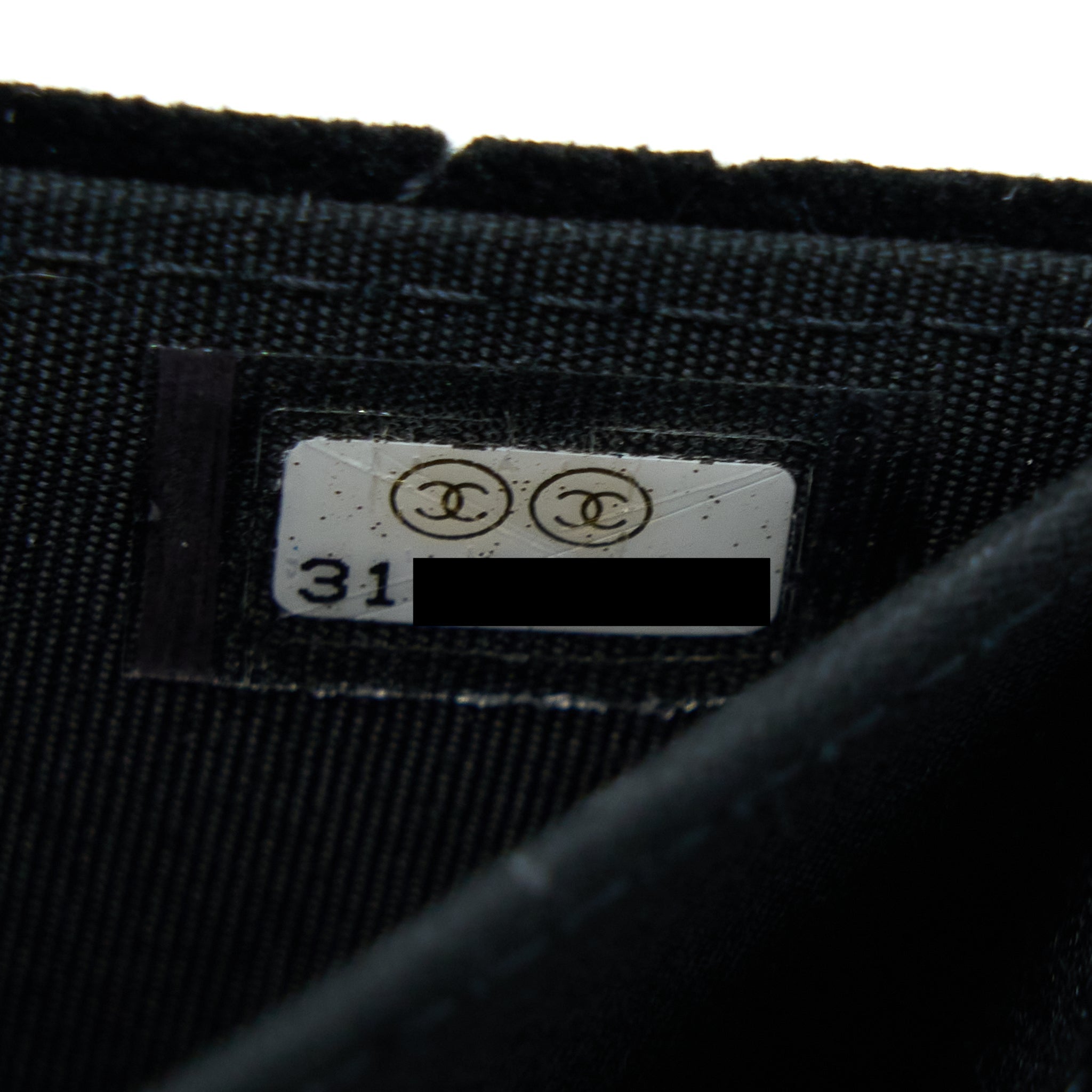 CHANEL SMALL FLAP WALLET VELVET BLACK LGHW