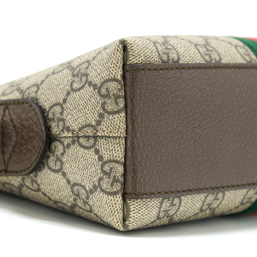 GUCCI OPHIDIA GG SUPREME CANVAS SHOULDER BAG GHW