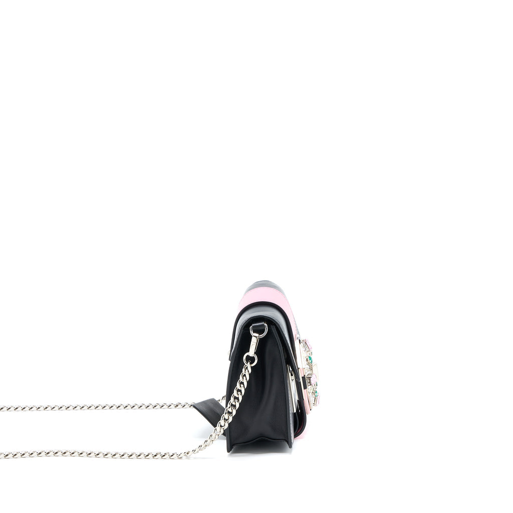 PRADA PLEX RIBBON BAG CRYSTAL CALFSKIN MULTICOLOUR SHW