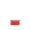GUCCI MARMONT MINI POUCH WITH CHAIN RED GHW