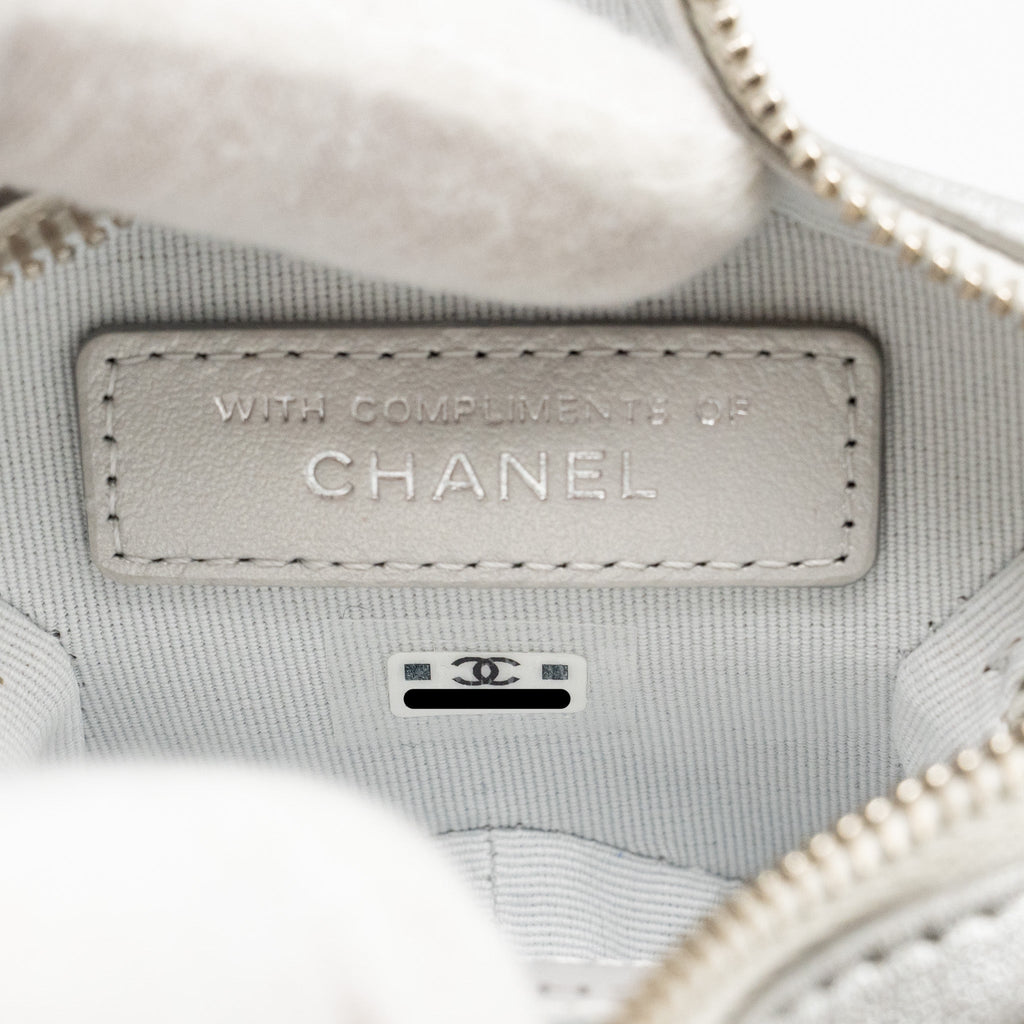 CHANEL STAR COIN PURSE/BAG CHARM LAMBSKIN SILVER SHW(MICROCHIP)