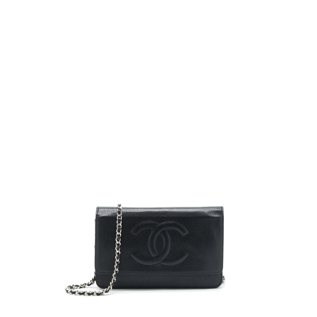 CHANEL WALLET ON CHAIN CAVIAR BLACK SHW