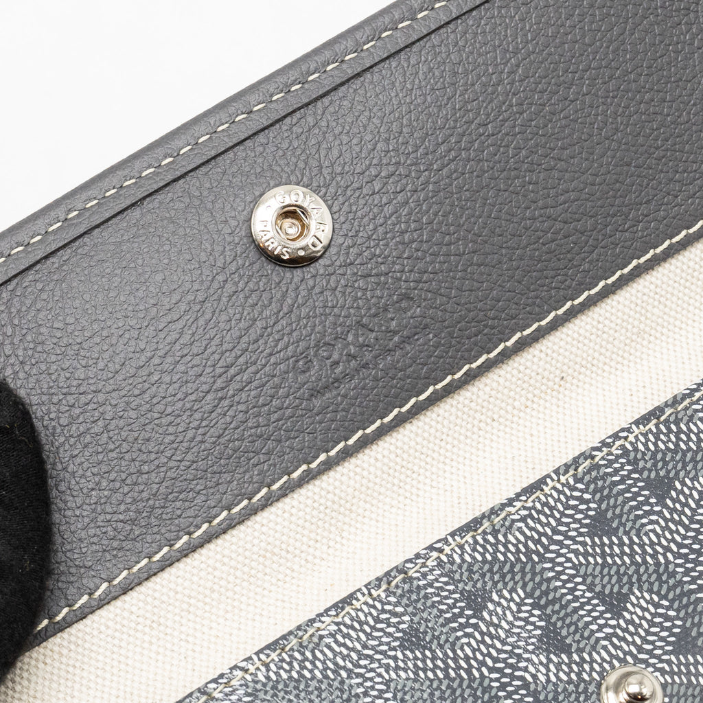 GOYARD BOHEME HOBO PM BAG GOYARDINE CANVAS/CALFSKIN GRIS SHW