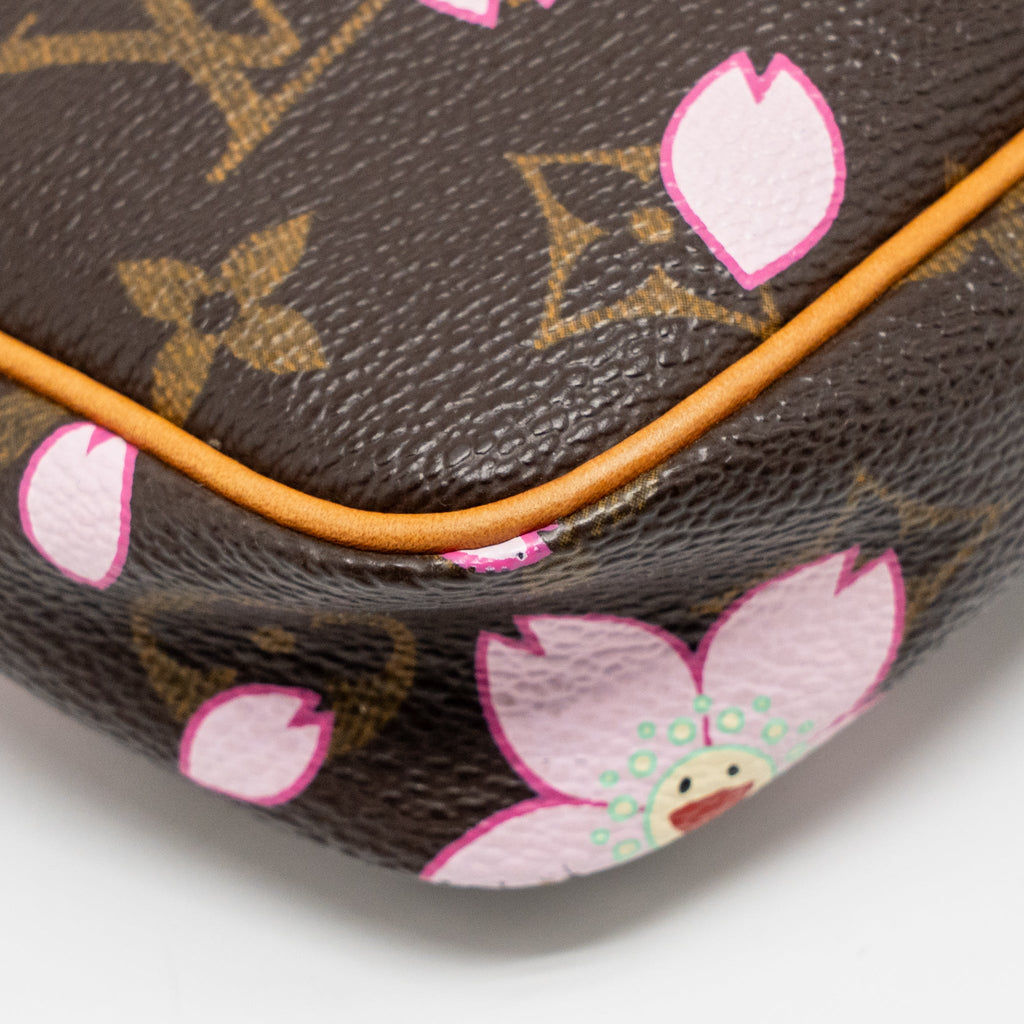 LOUIS VUITTON VINTAGE TAKASHI MURAKAMI CHERRY BLOSSOM POCHETTE ACCESSORIES MONOGRAM MULTICOLOUR GHW