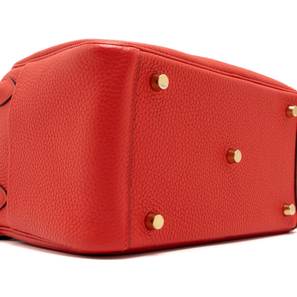 HERMES LINDY 26 CLEMENCE S3 ROUGE DE COEUR GHW