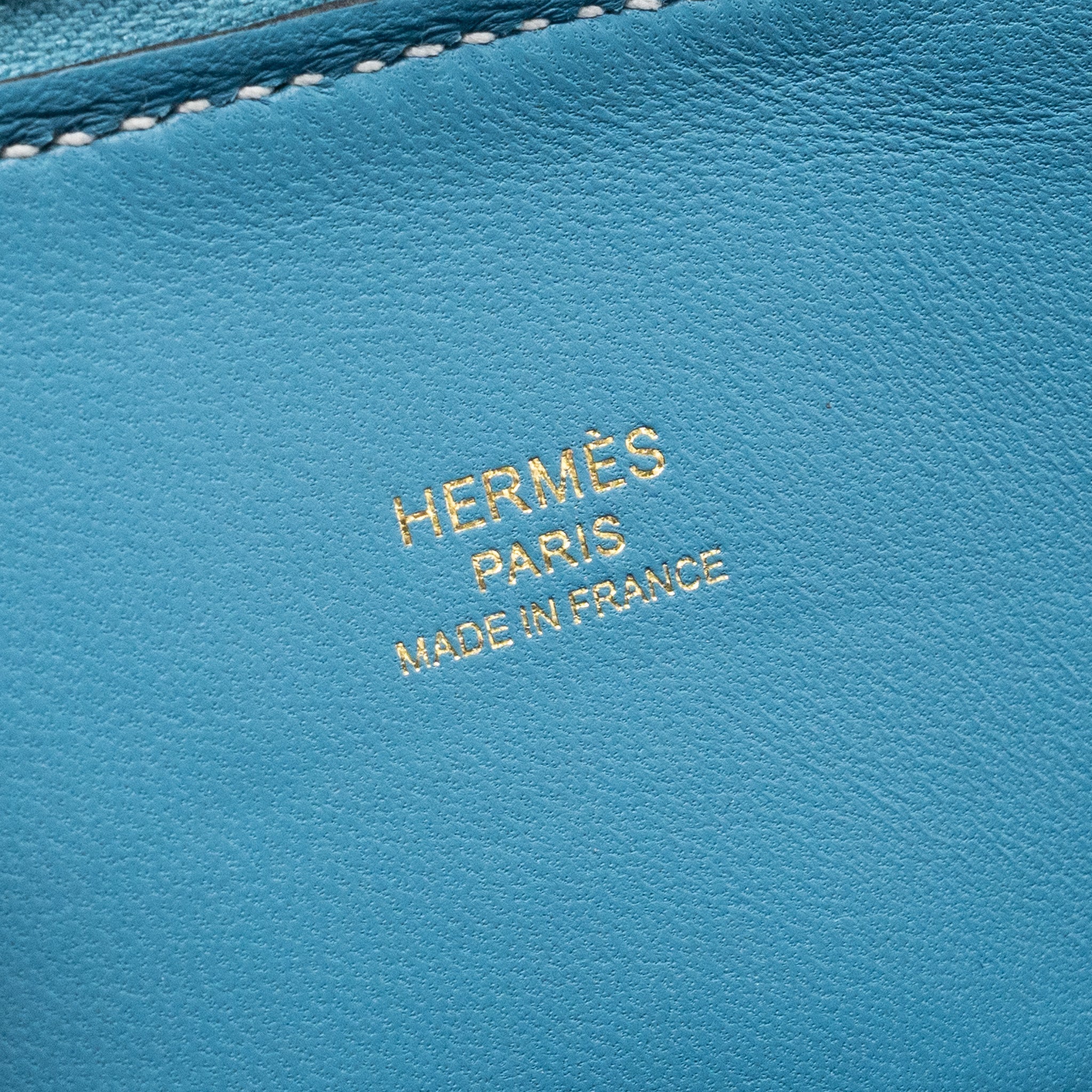 HERMES MINI BOLIDE EVERCOLOR NEW BLUE JEAN GHW