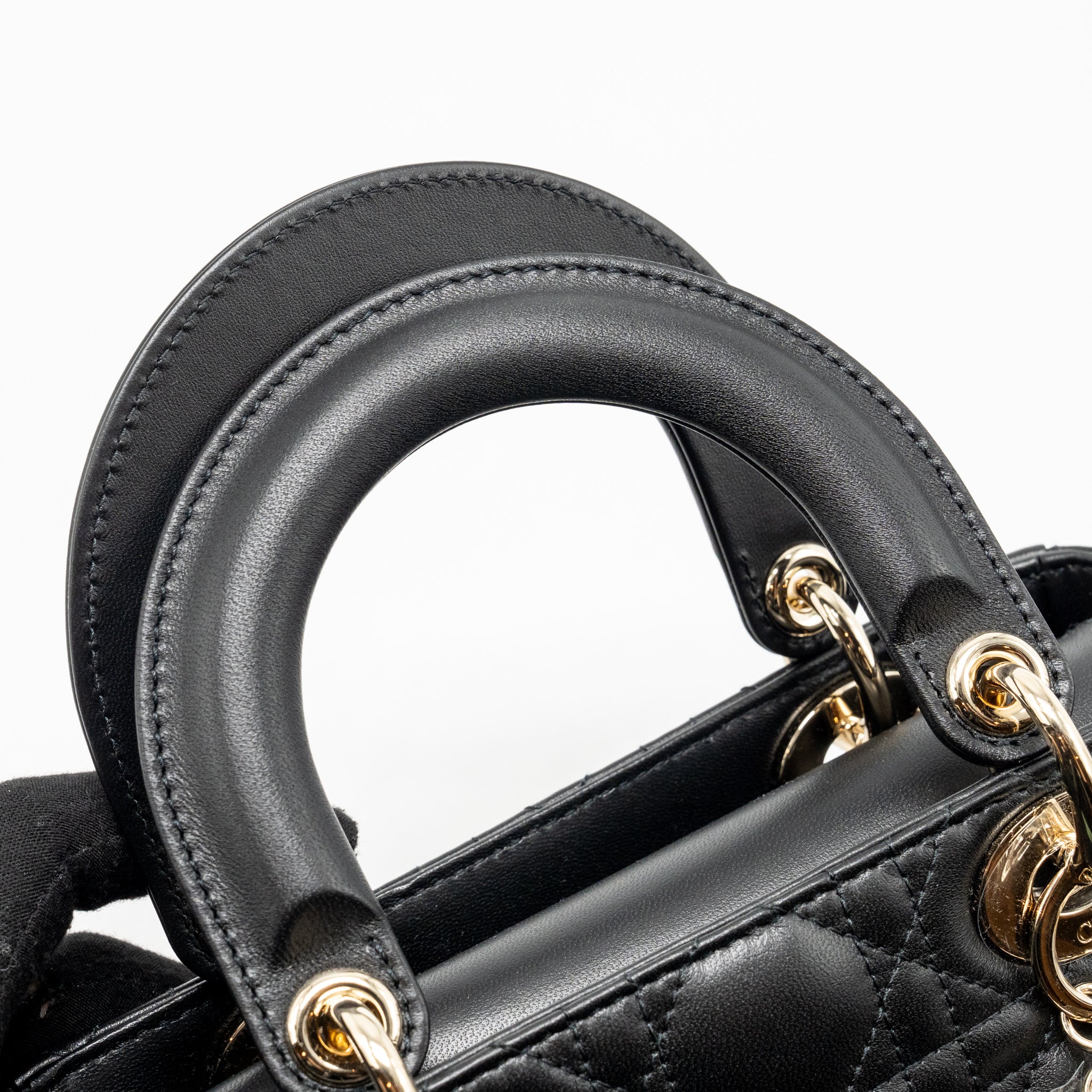 DIOR MY ABCDIOR SMALL LADY DIOR LAMBSKIN BLACK LGHW