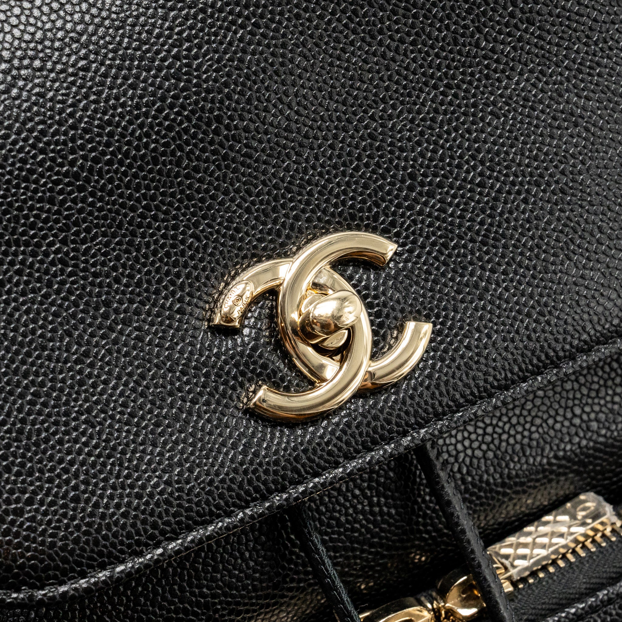 CHANEL AFFINITY BACKPACK CAVIAR BLACK LGHW (MICROCHIP)