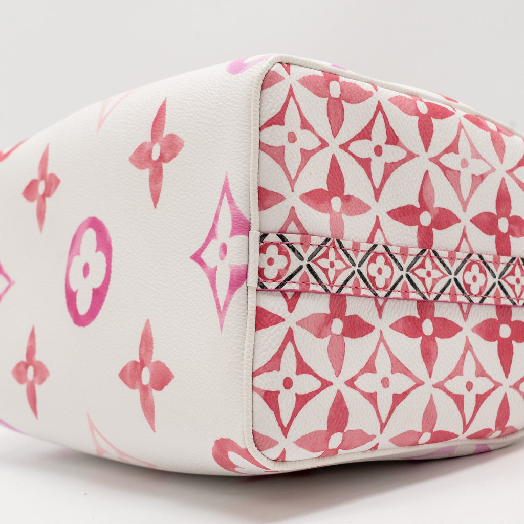 LOUIS VUITTON BY THE POOL SPEEDY BANDOULIERE 25 GIANT MONOGRAM CANVAS PINK/WHITE GHW