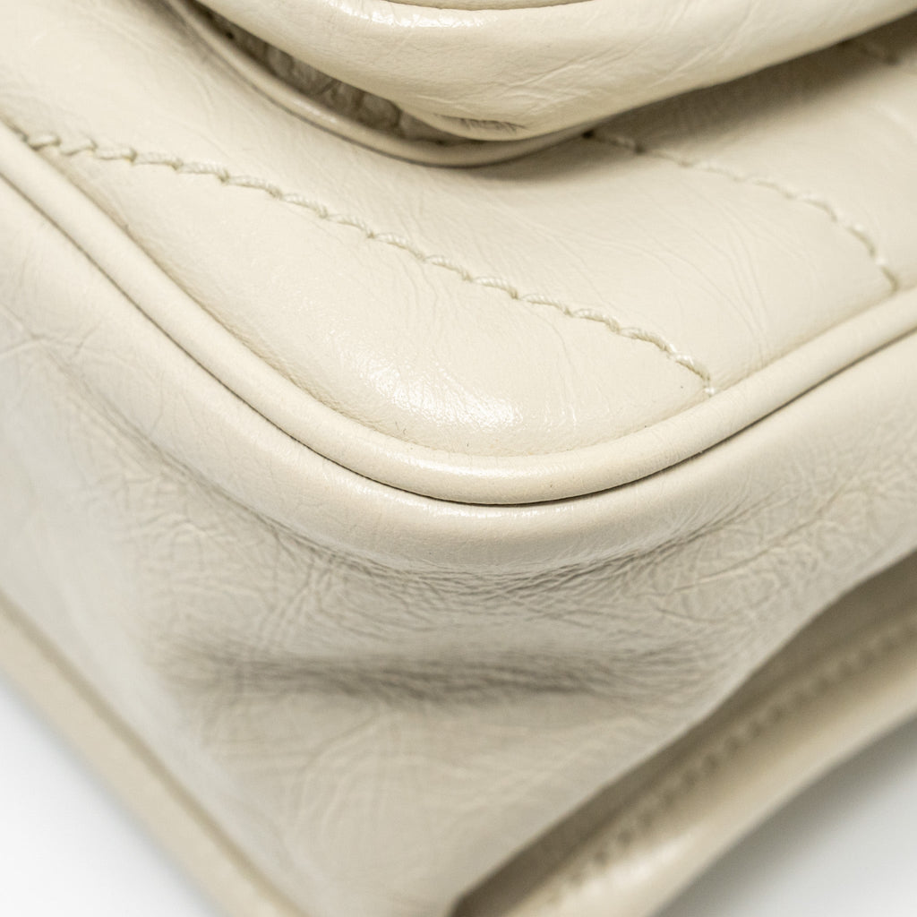 SAINT LAURENT/ YSL MEDIUM NIKI CALFSKIN WHITE SHW