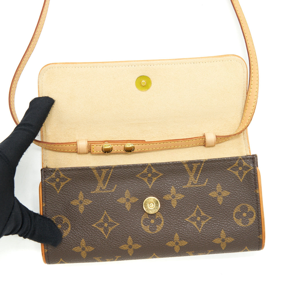 LOUIS VUITTON VINTAGE POCHETTE TWIN PM CROSSBODY BAG MONOGRAM