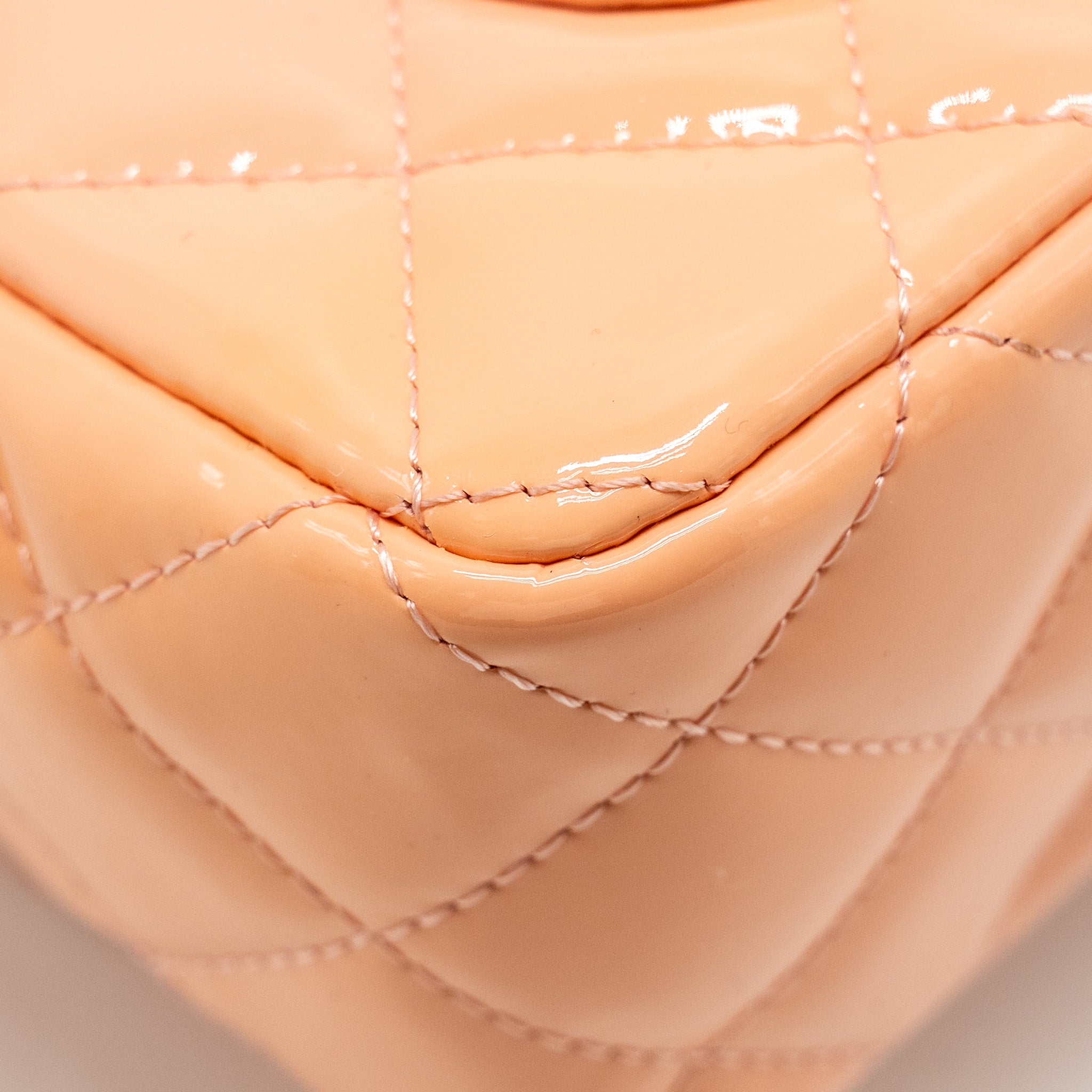 CHANEL MINI RECTANGULAR FLAP BAG PATENT PINK SHW