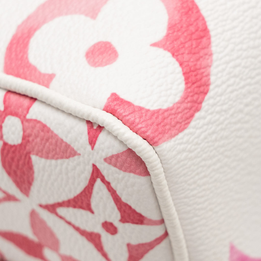 LOUIS VUITTON BY THE POOL SPEEDY BANDOULIERE 25 GIANT MONOGRAM CANVAS PINK/WHITE GHW