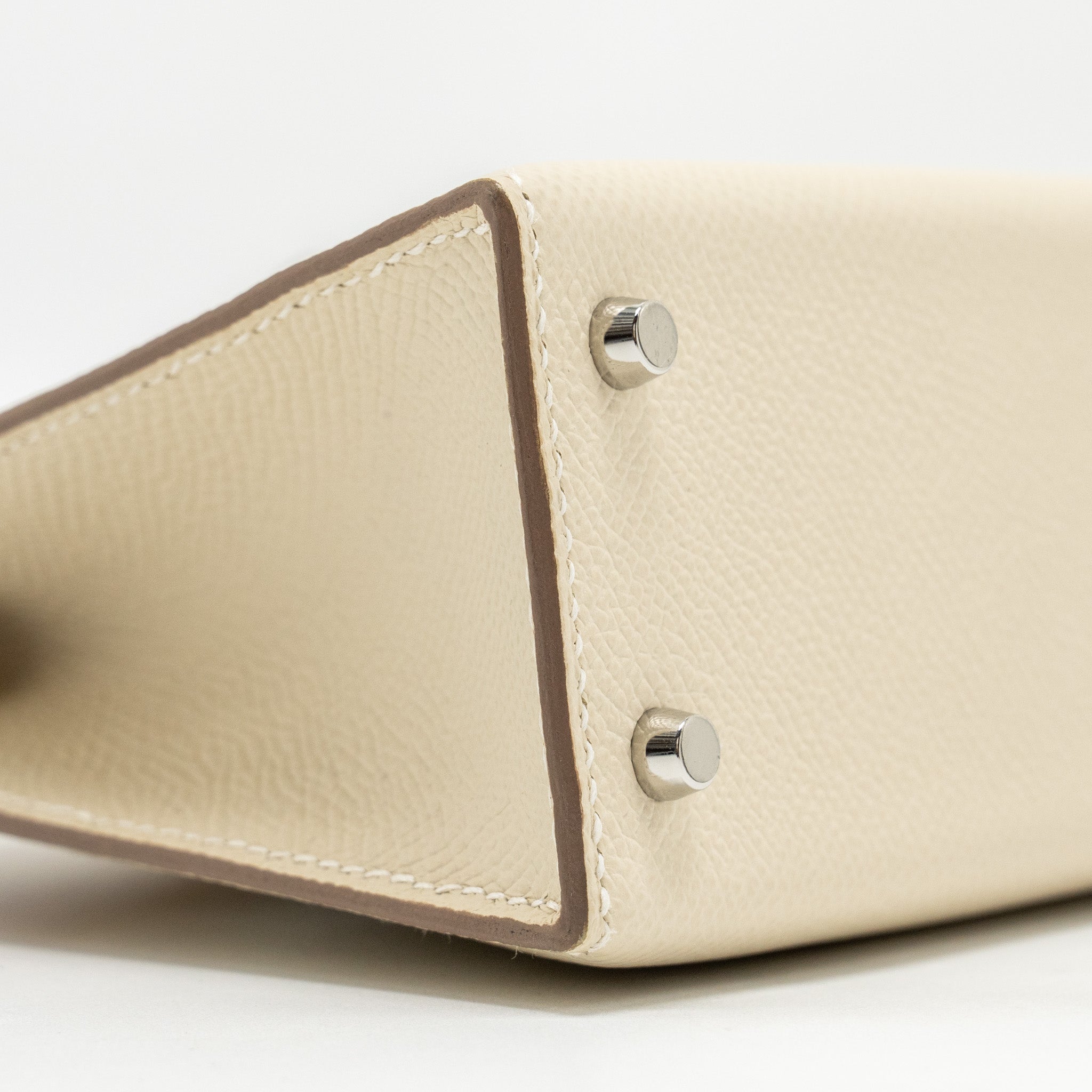 HERMES MINI KELLY II EPSOM CRAIE/MAUVE PALE/GOLD SHW