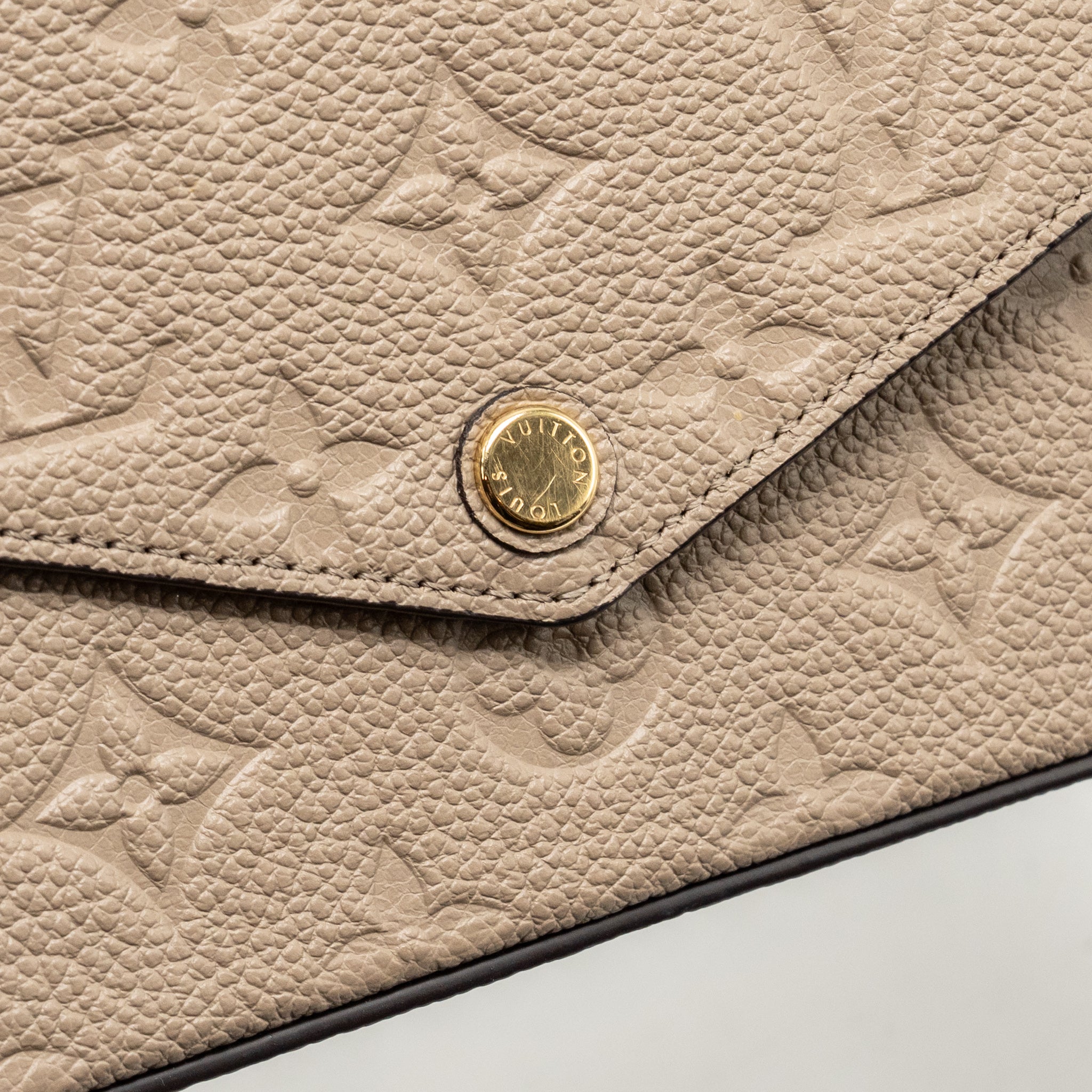 LOUIS VUITTON FELICIE POCHETTE MONOGRAM EMPREINTE TOURTERELLE GHW