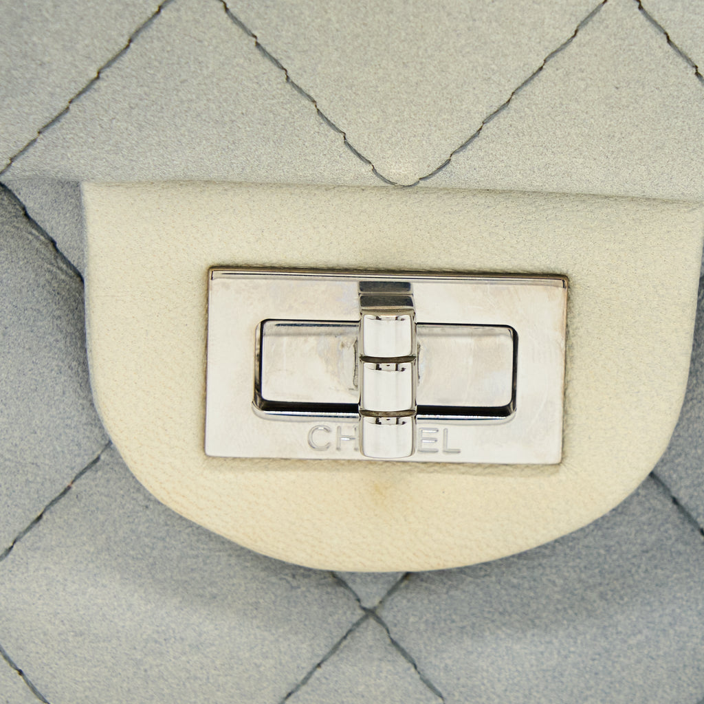 CHANEL 2.55 226 REISSUE FLAP BAG LAMBSKIN OMBRE GREY SHW