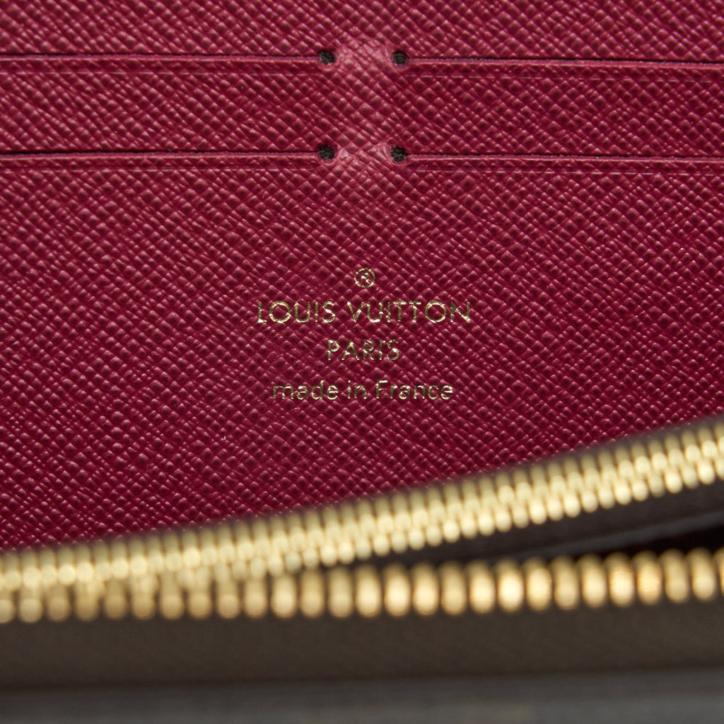LOUIS VUITTON CLEMENCE LONG WALLET MONOGRAM CANVAS FUCHSIA
