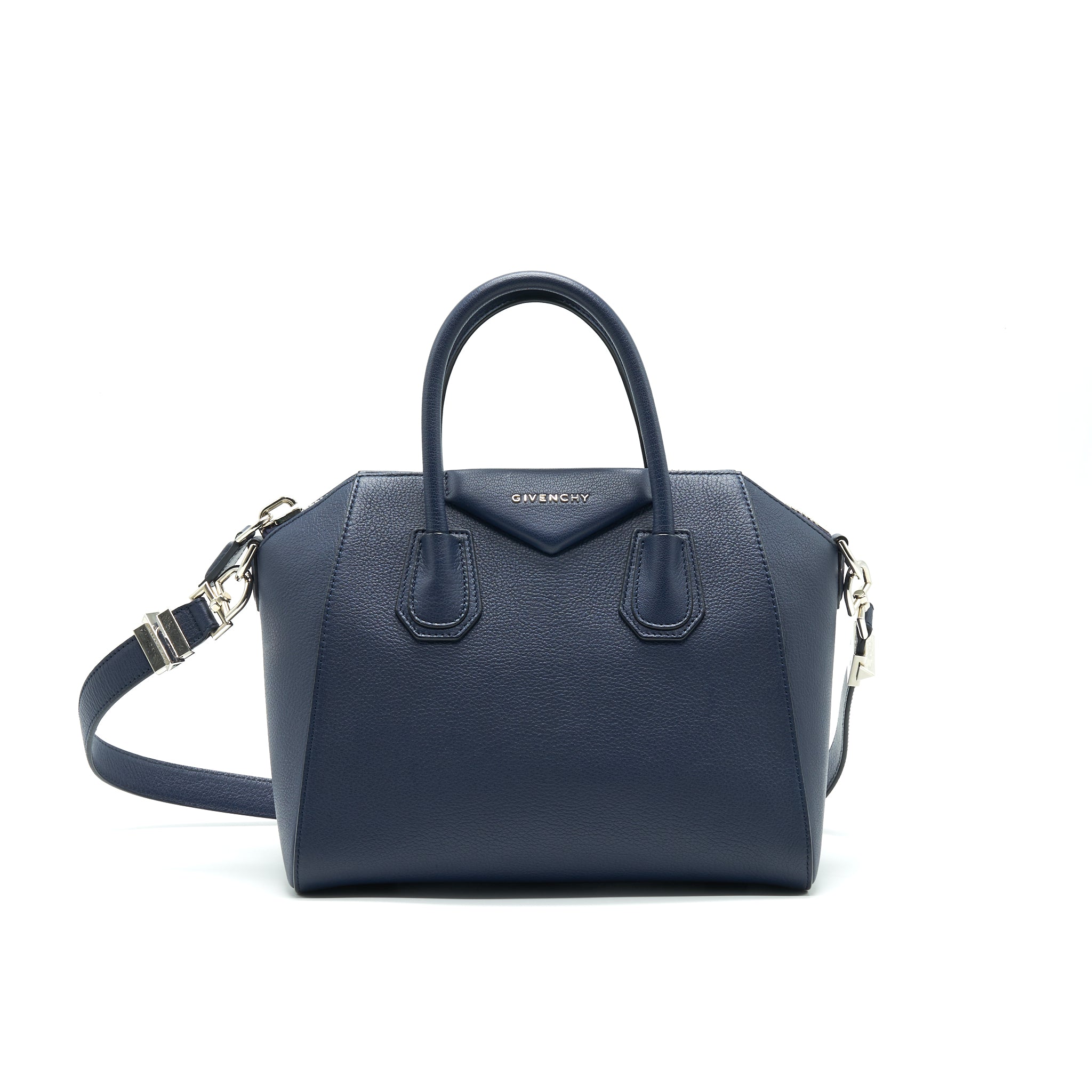 GIVENCHY SMALL ANTIGONA TOTE BAG NAVY SHW