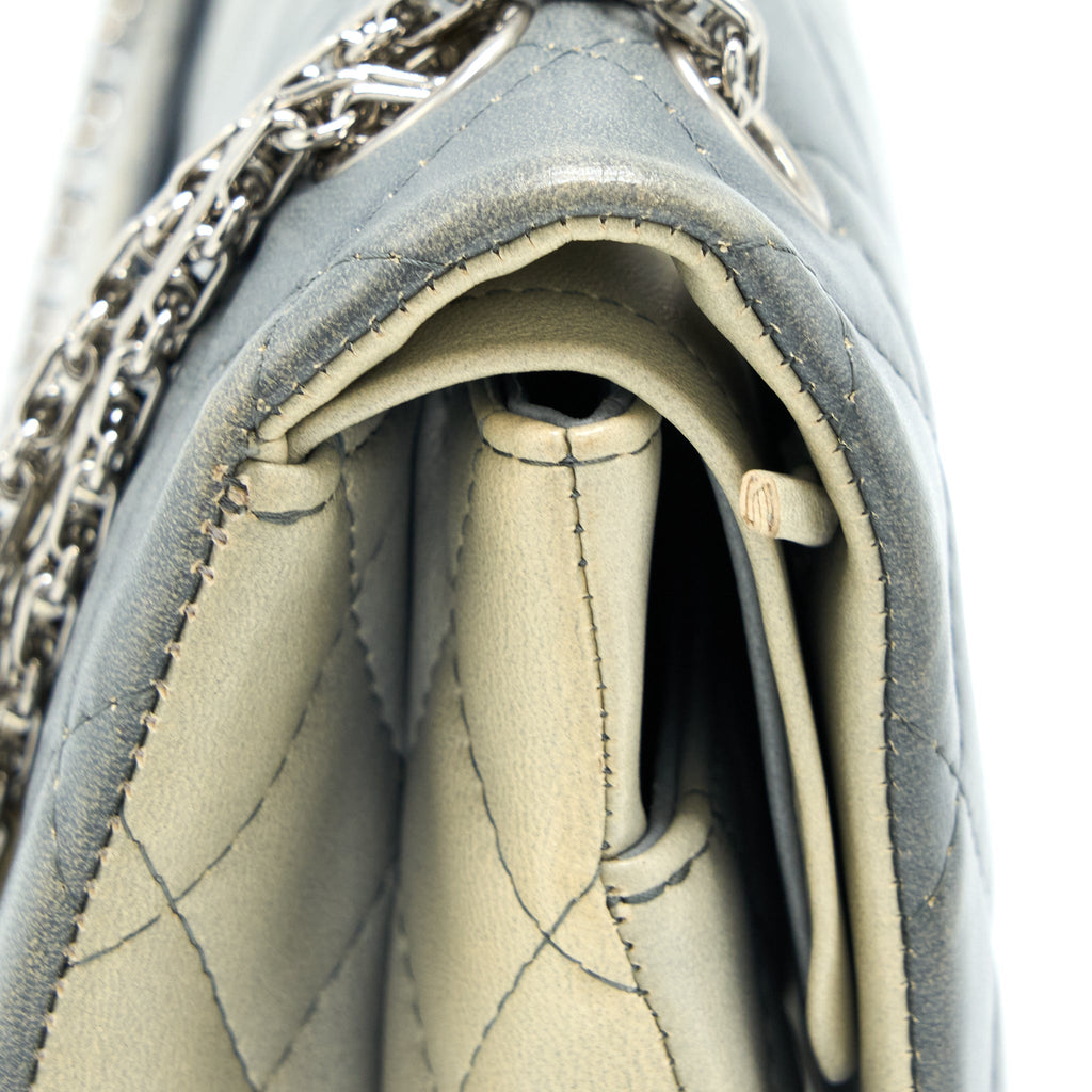 CHANEL 2.55 226 REISSUE FLAP BAG LAMBSKIN OMBRE GREY SHW