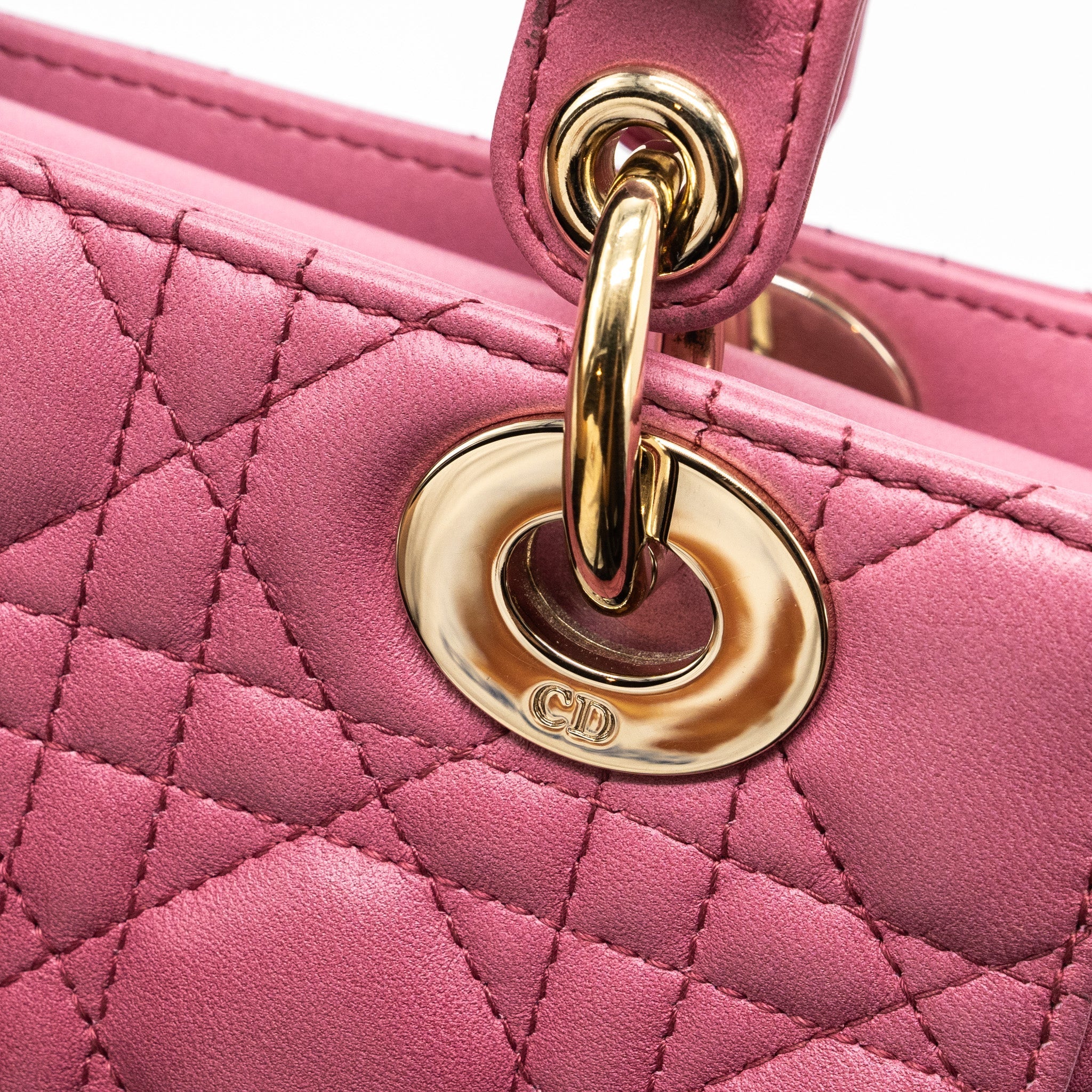 DIOR MY ABC DIOR SMALL LADY DIOR CANNAGE LAMBSKIN PINK GRADIENT LGHW
