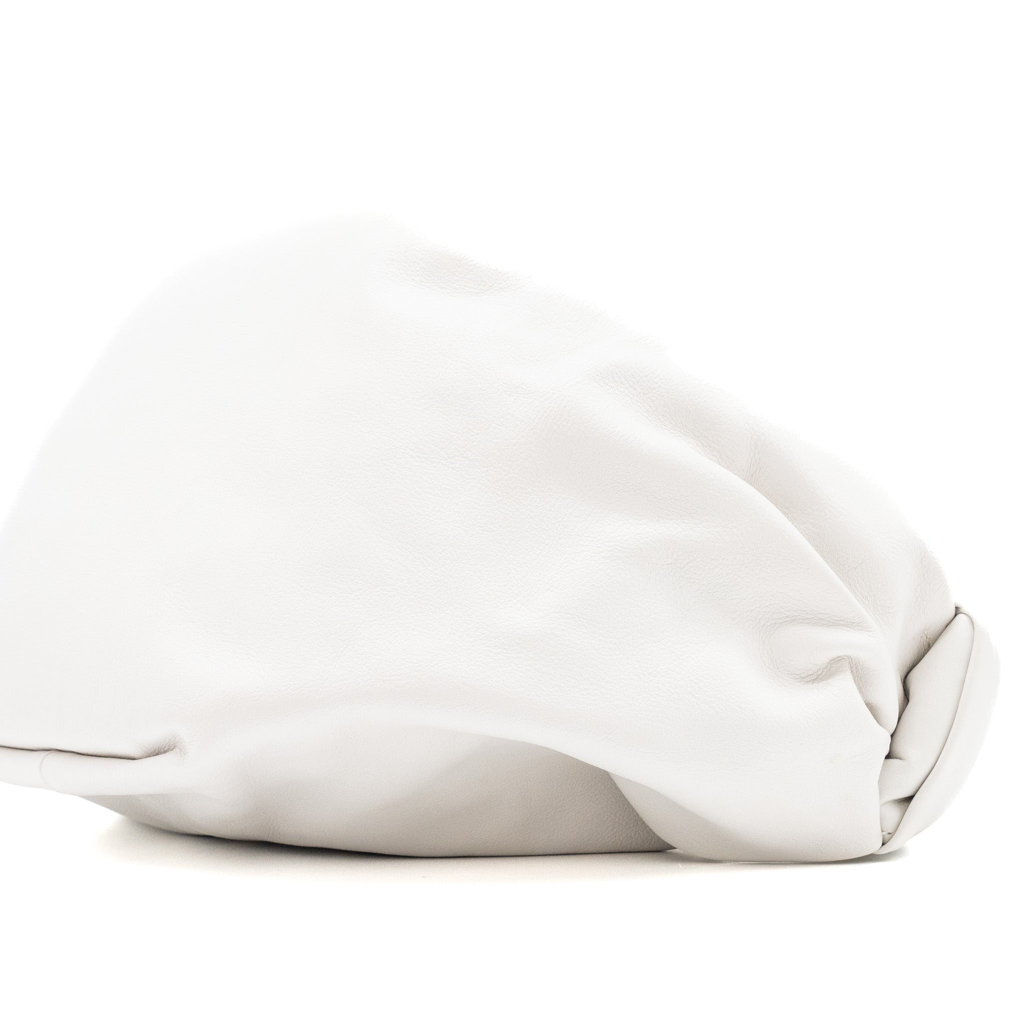 BOTTEGA VENETA MINI DOUBLE KNOT BAG CALFSKIN WHITE GHW