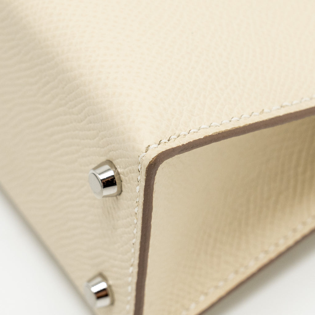 HERMES MINI KELLY II EPSOM CRAIE/MAUVE PALE/GOLD SHW