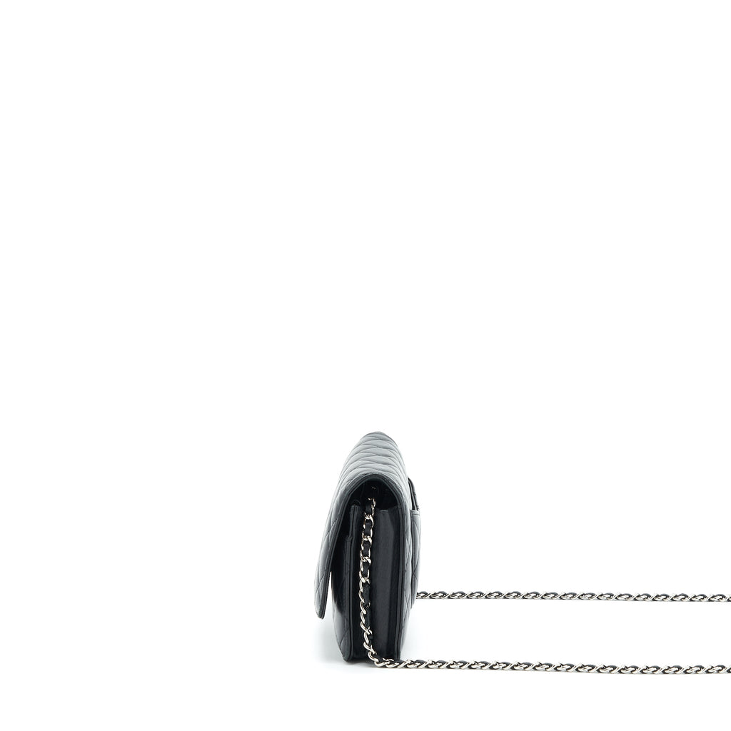 CHANEL WALLET ON CHAIN LAMBSKIN BLACK SHW