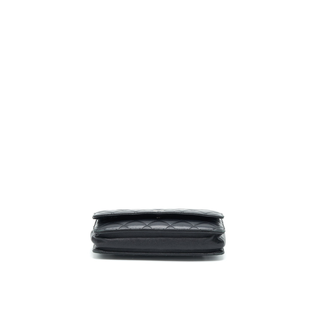 CHANEL WALLET ON CHAIN LAMBSKIN BLACK SHW