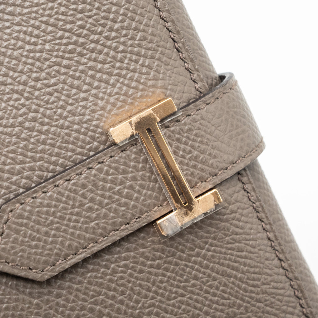 HERMES BEARN COMPACT WALLET EPSOM GRIS ETAIN RGHW