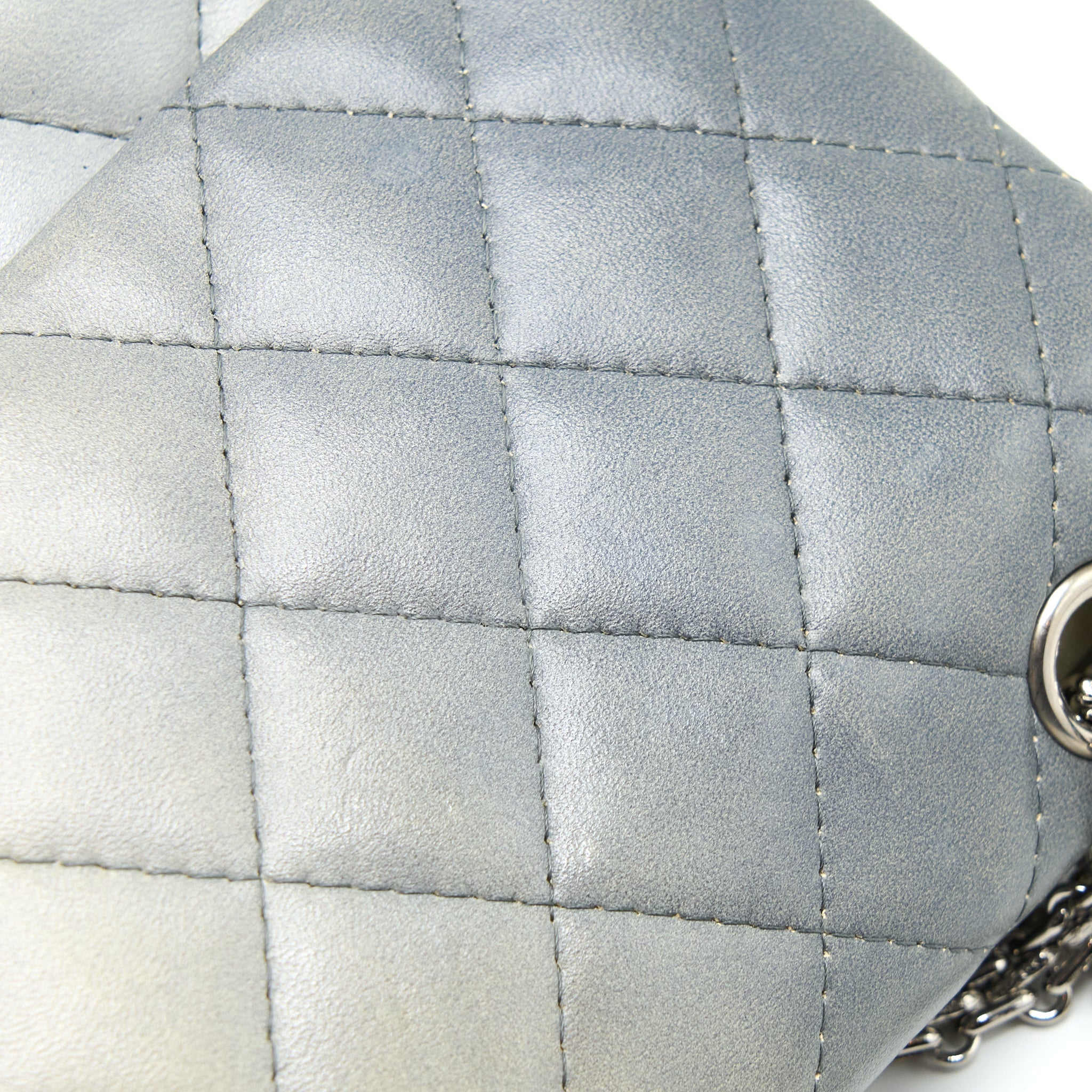 CHANEL 2.55 226 REISSUE FLAP BAG LAMBSKIN OMBRE GREY SHW
