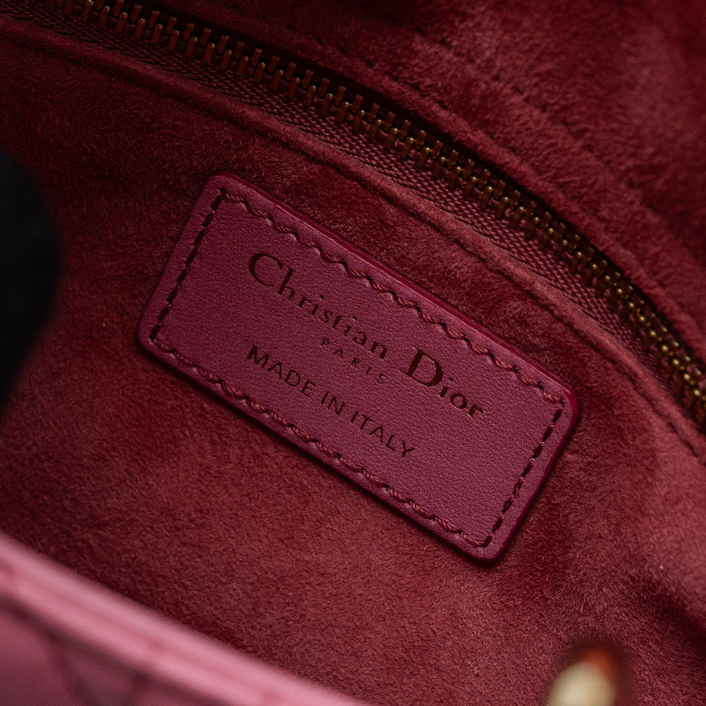 DIOR MY ABC DIOR SMALL LADY DIOR CANNAGE LAMBSKIN PINK GRADIENT LGHW