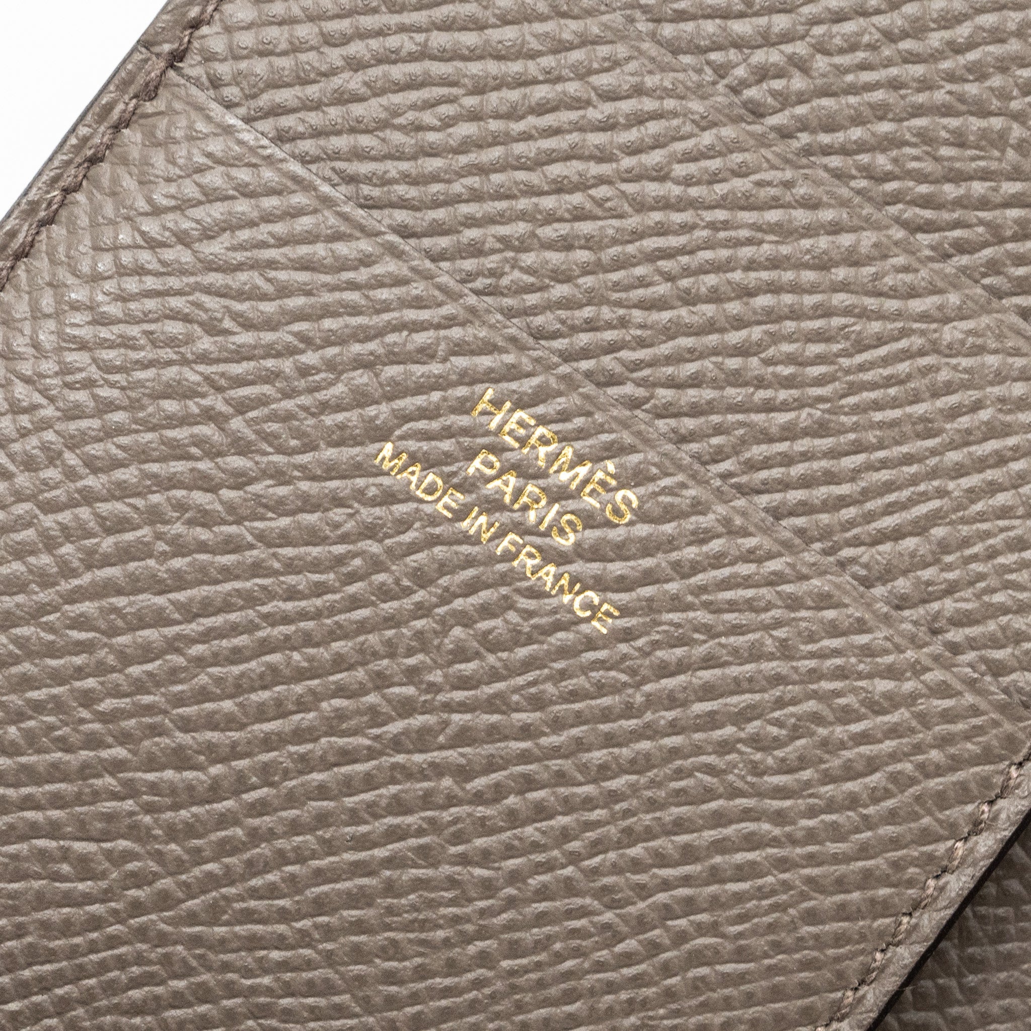 HERMES BEARN COMPACT WALLET EPSOM GRIS ETAIN RGHW