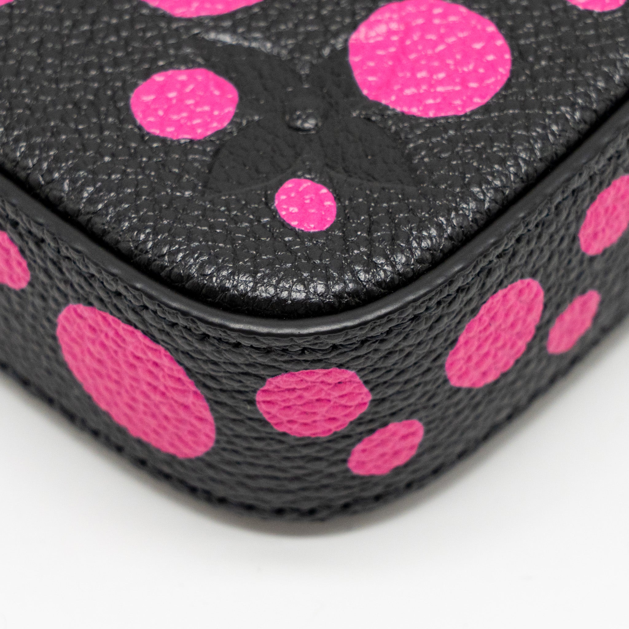 LOUIS VUITTON YAYOI KUSAMA FELICIE POCHETTE MONOGRAM EMPREINTE LEATHER BLACK/PINK SHW