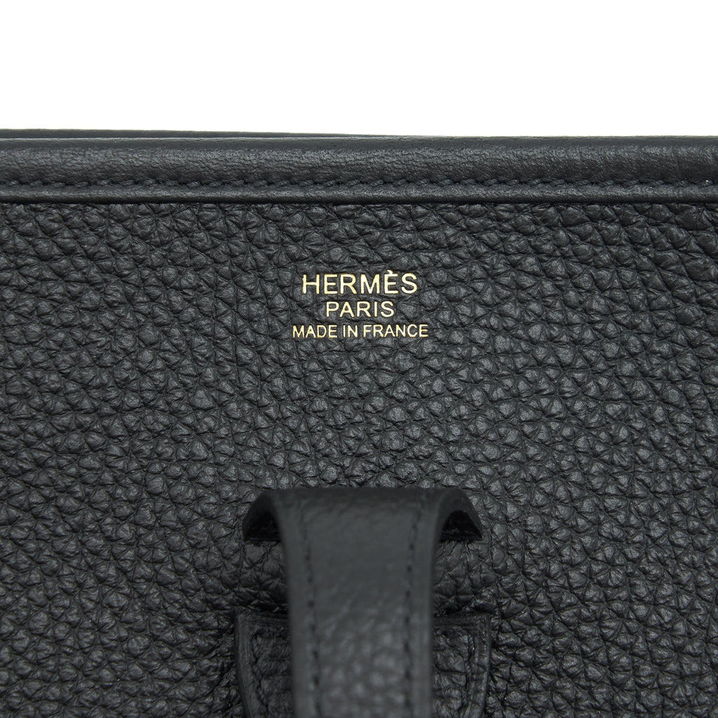 HERMES EVELYNE 29 BAG CLEMENCE BLACK GHW