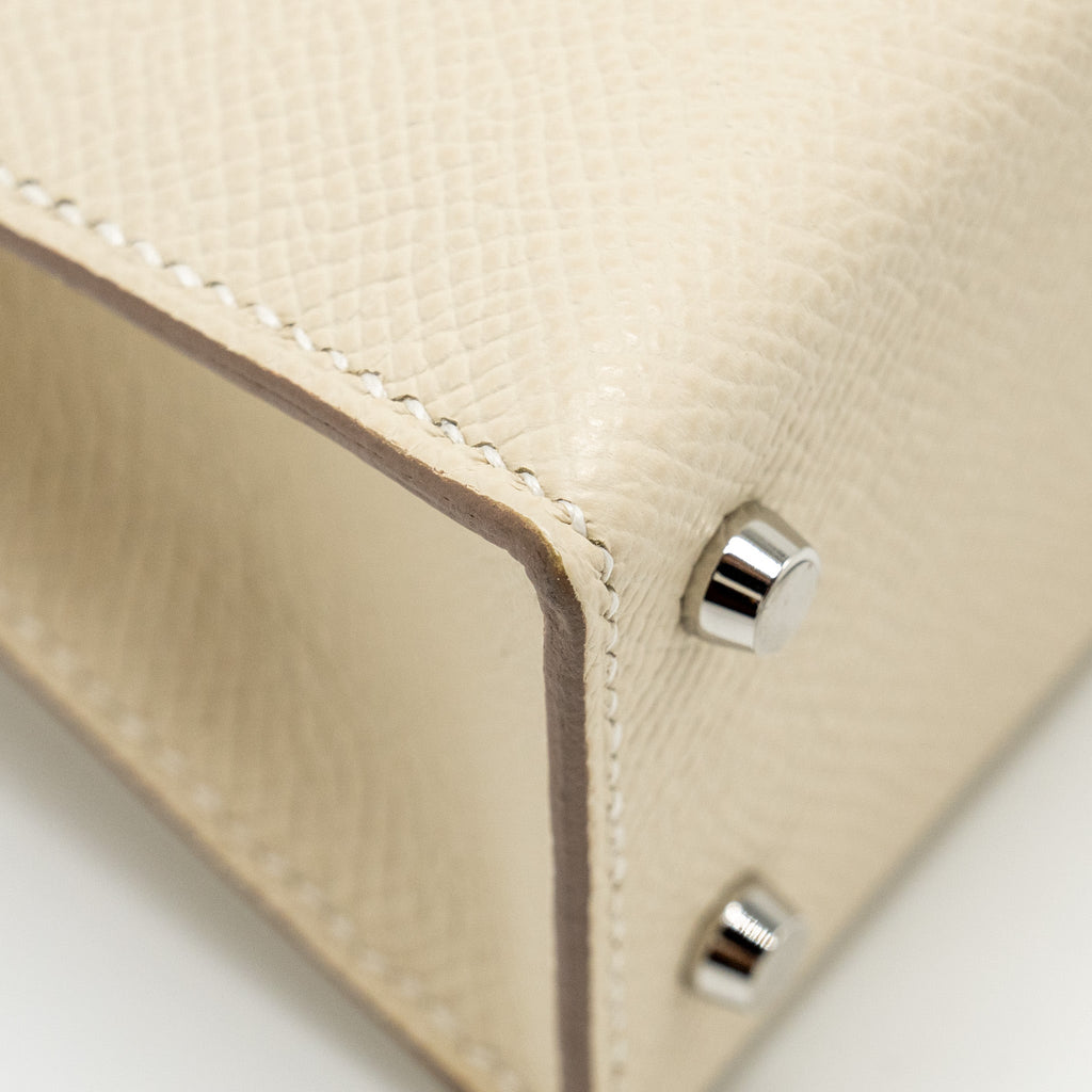 HERMES MINI KELLY II EPSOM CRAIE/MAUVE PALE/GOLD SHW