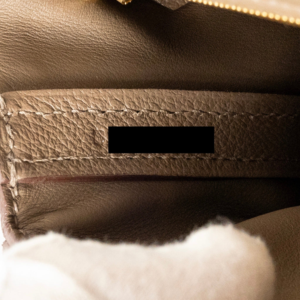 HERMES MINI 2424 24/24-21 BAG EVERCOLOR/SWIFT ETOUPE GHW
