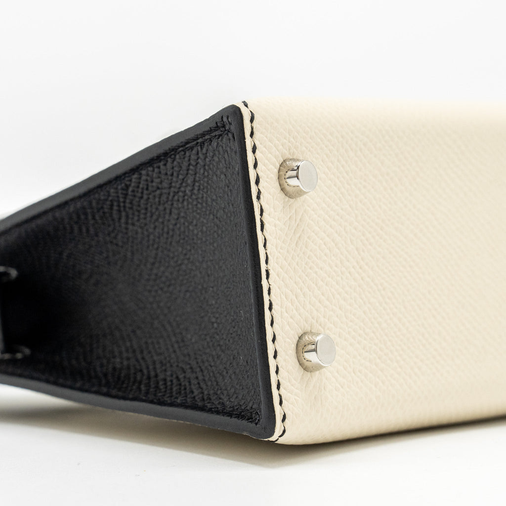 HERMES MINI KELLY II SPECIAL ORDER EPSOM NATA/BLACK SHW