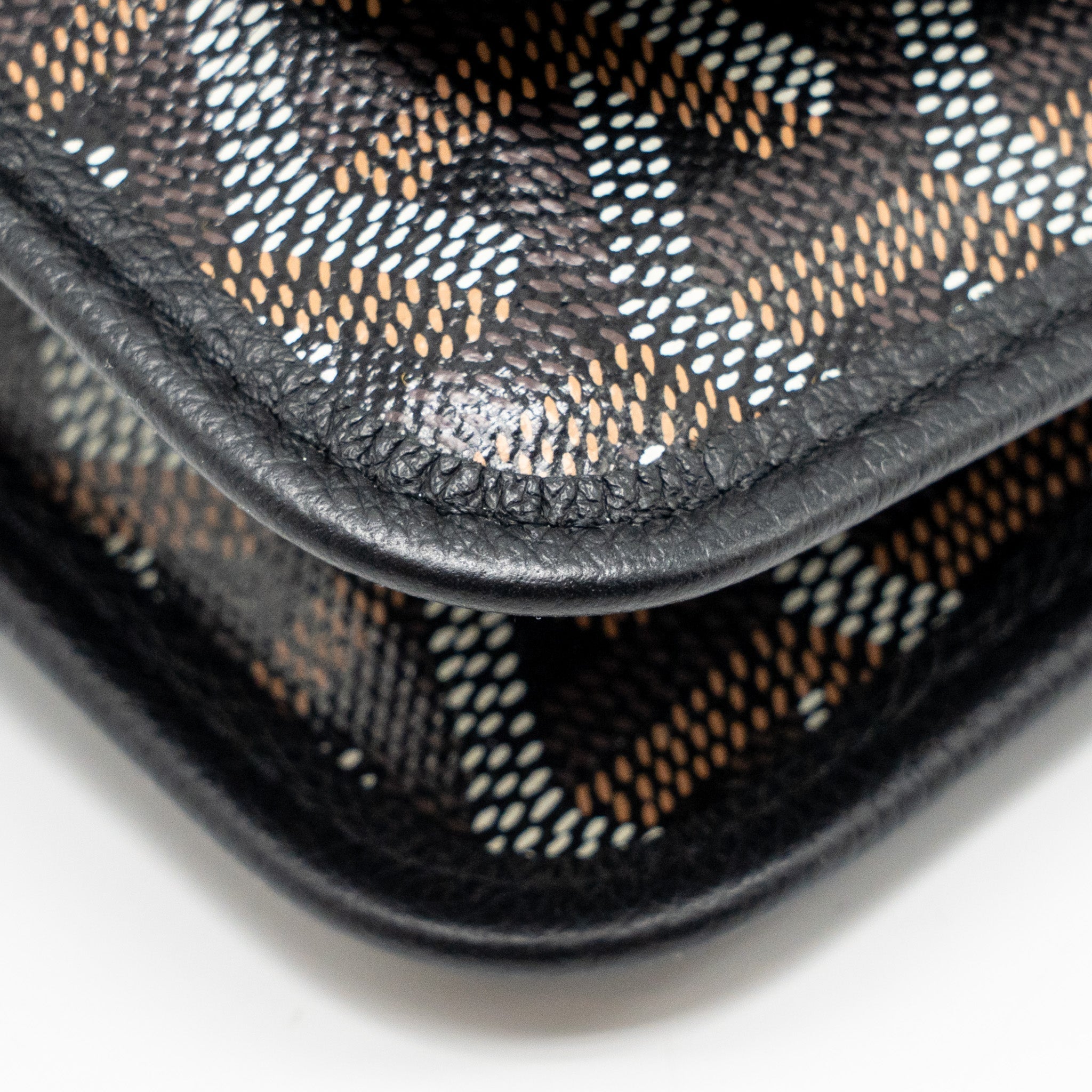 GOYARD PLUMET POCKET POCHETTE GOYARDINE CANVAS/LEATHER BLACK SHW