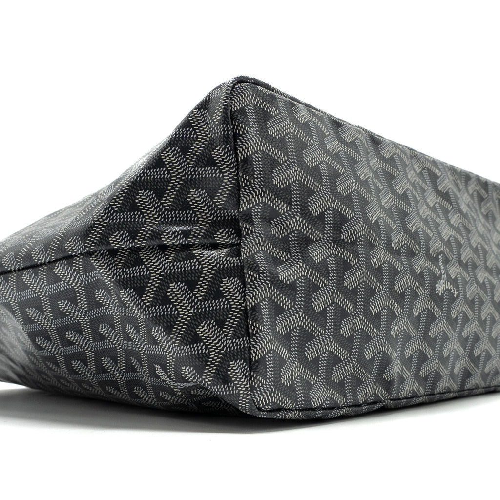 GOYARD SAINT LOUIS PM TOTE BAG CANVAS/ CALFSKIN GREY SHW