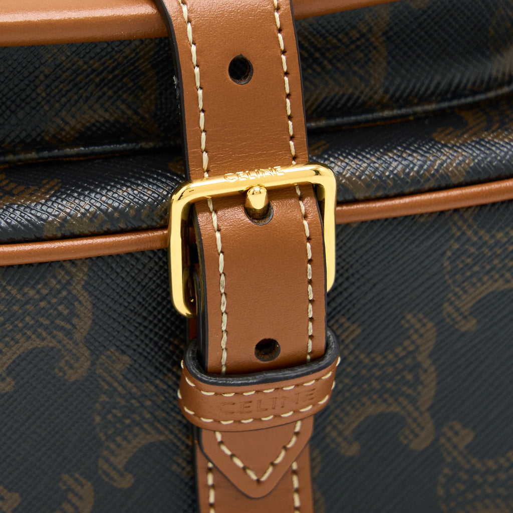 CELINE FOLCO MEDIUM TRIOMPHE CANVAS BAG GHW