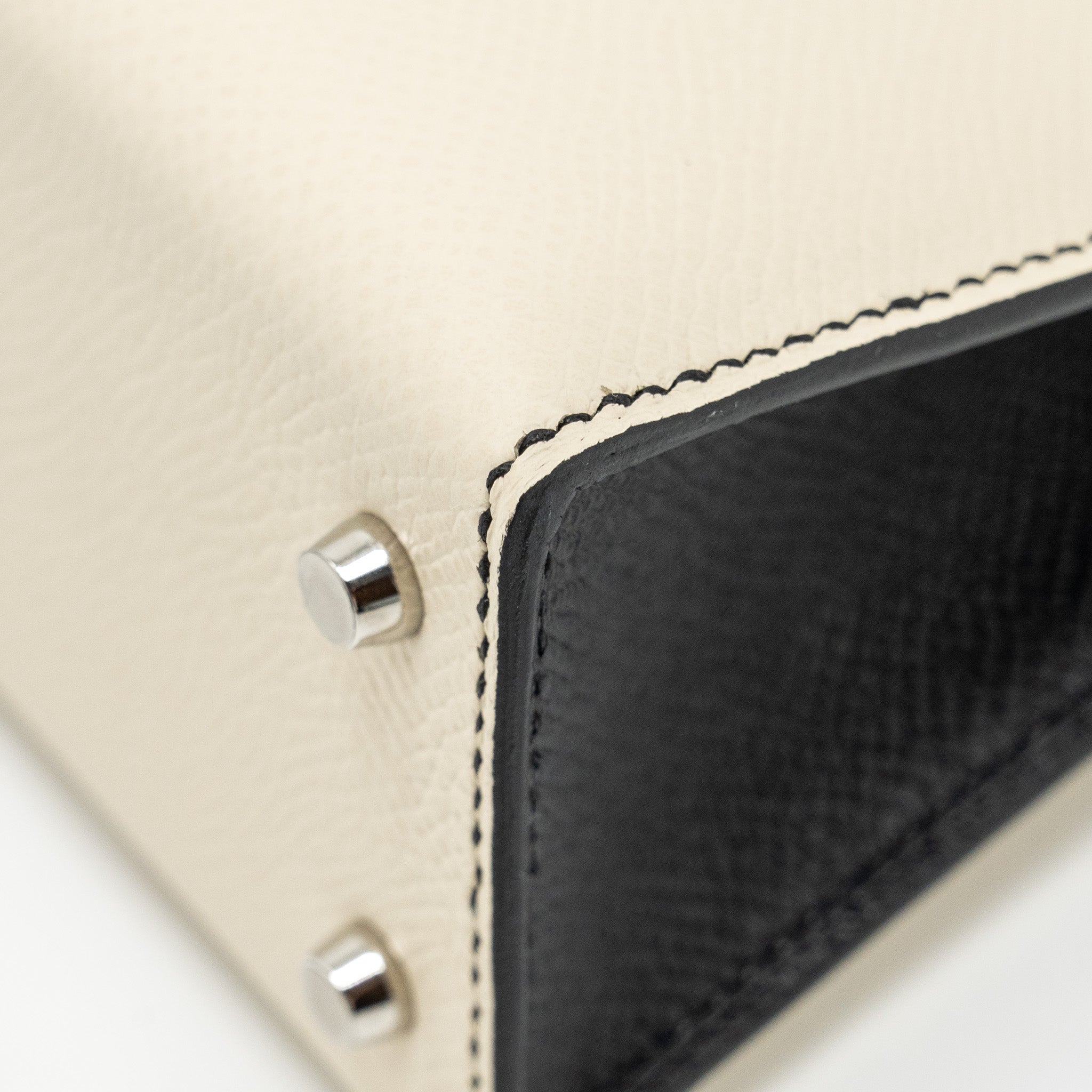 HERMES MINI KELLY II SPECIAL ORDER EPSOM NATA/BLACK SHW