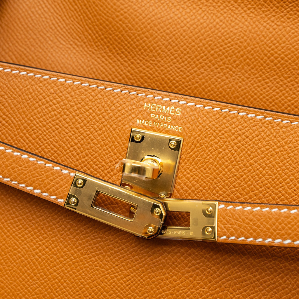 HERMES KELLY 25 EPSOM TOFFEE GHW