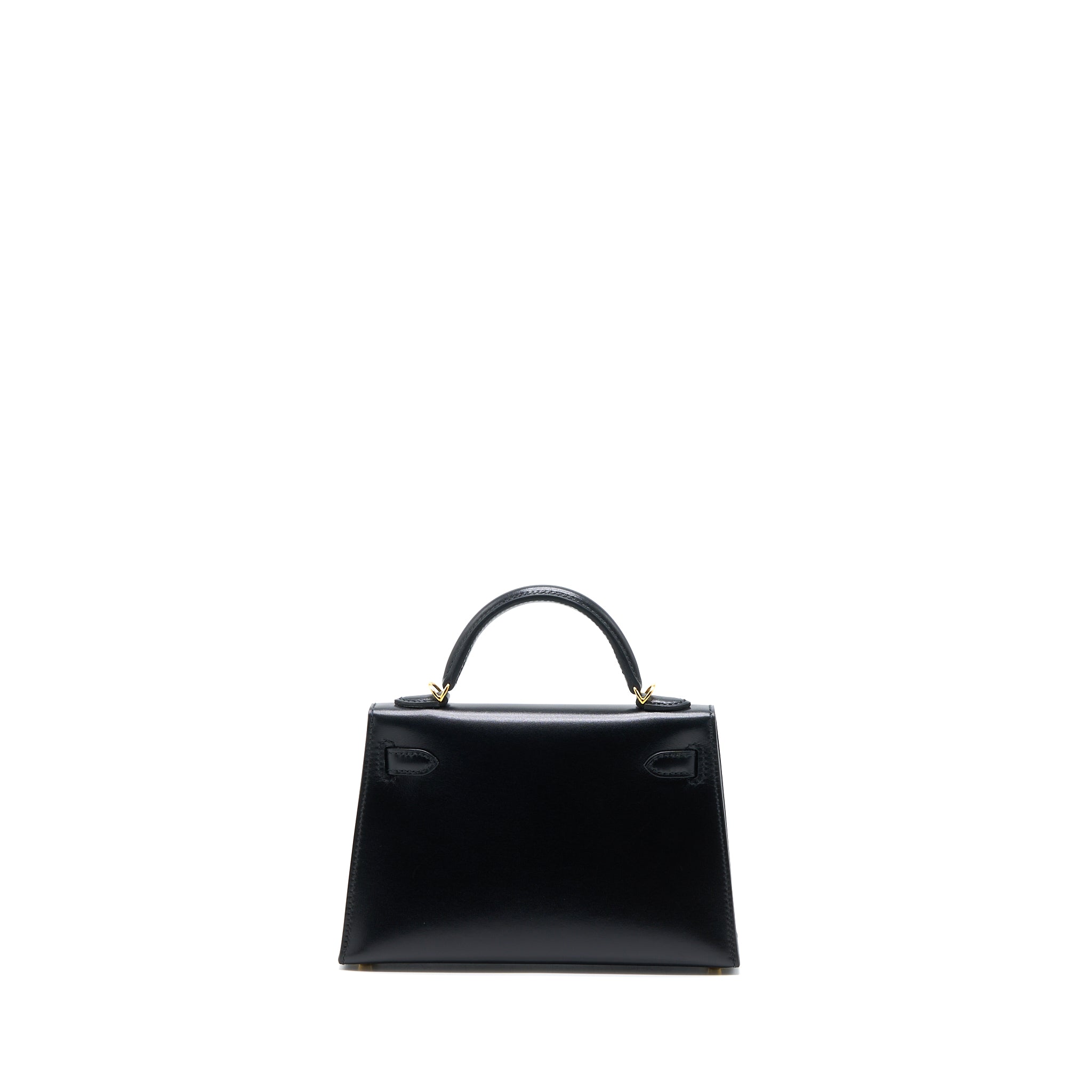 HERMES MINI KELLY II BOX BLACK GHW