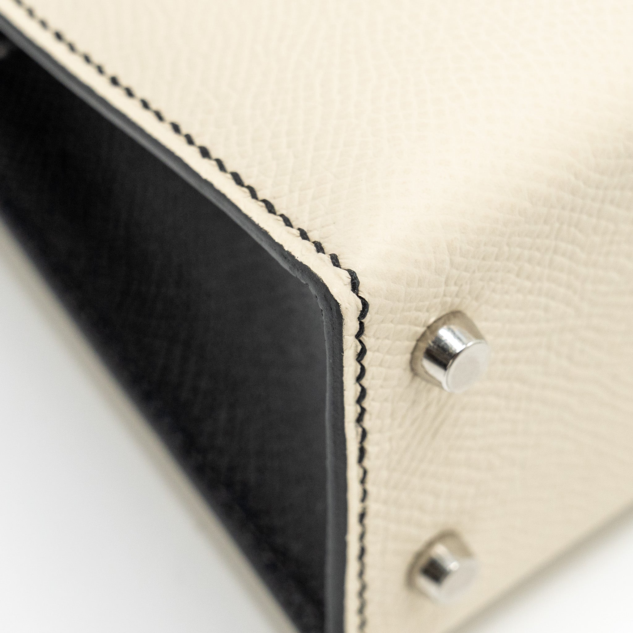 HERMES MINI KELLY II SPECIAL ORDER EPSOM NATA/BLACK SHW