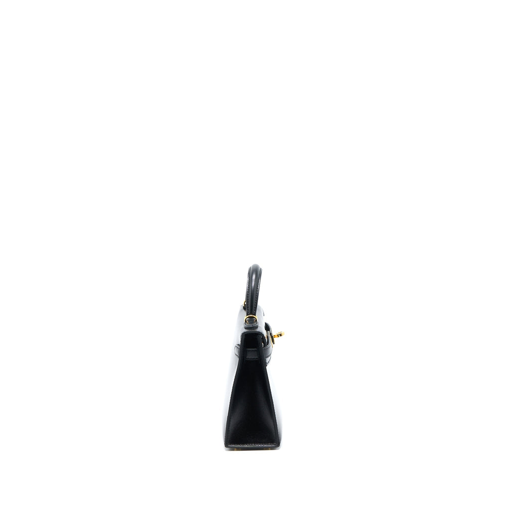 HERMES MINI KELLY II BOX BLACK GHW
