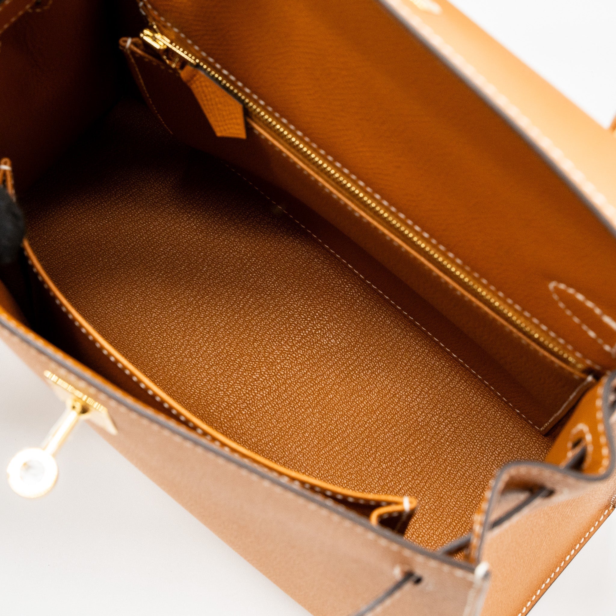 HERMES KELLY 25 EPSOM TOFFEE GHW