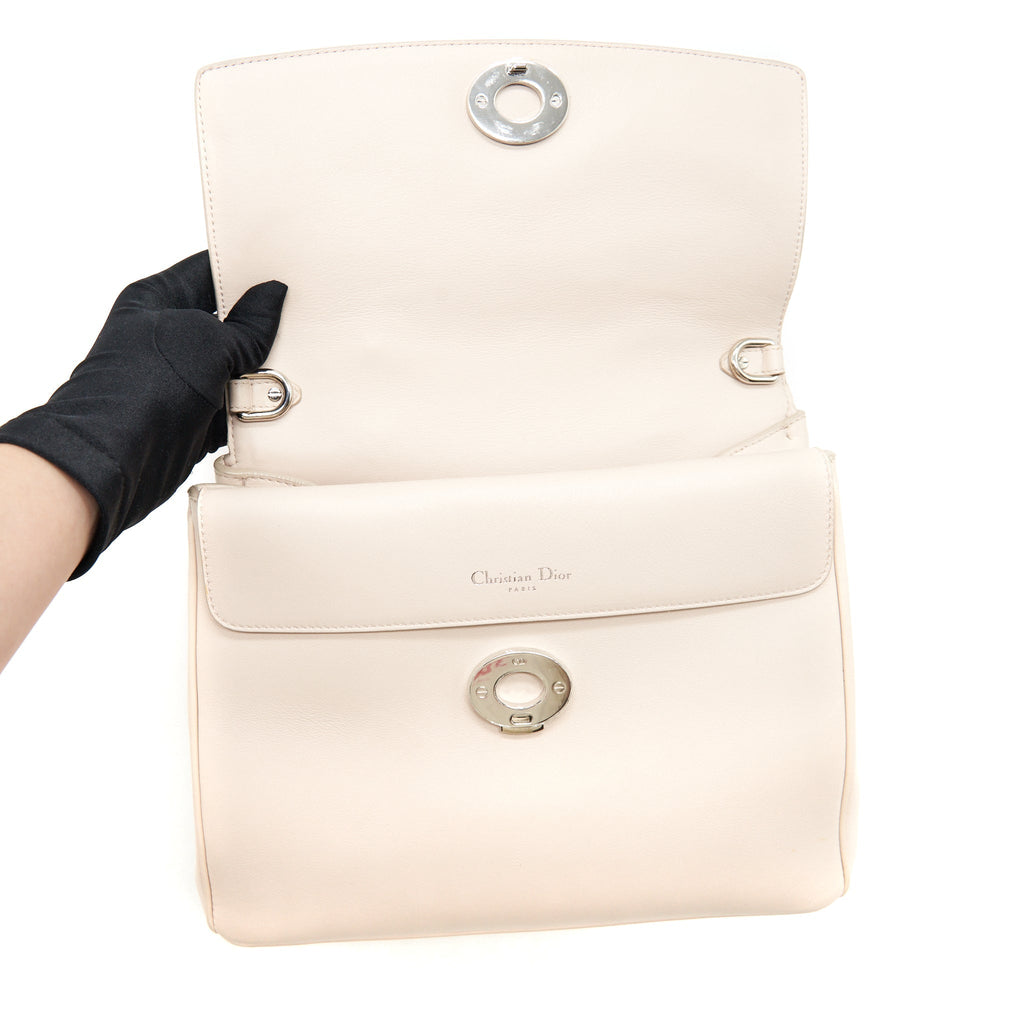 DIOR BE DIOR BAG SMOOTH CALFSKIN BEIGE / BRIGHT PINK SHW