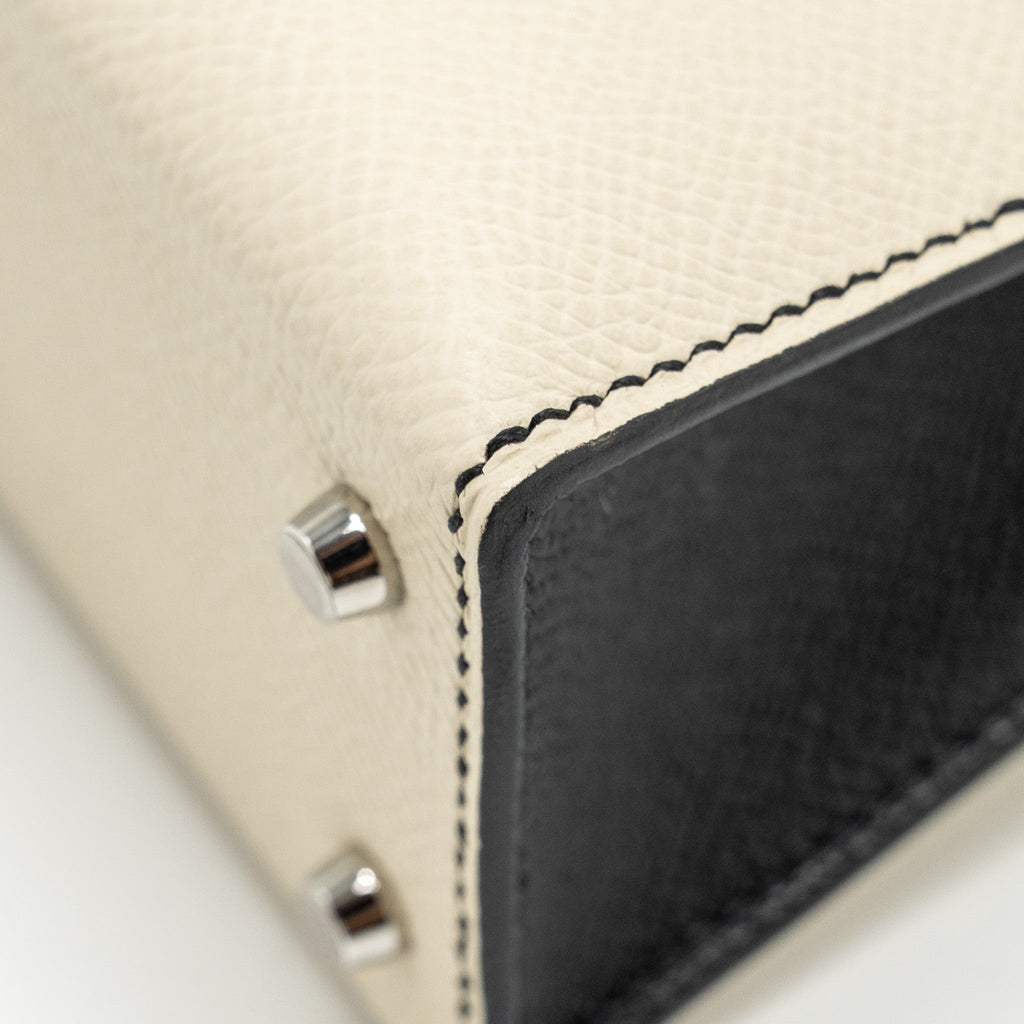 HERMES MINI KELLY II SPECIAL ORDER EPSOM NATA/BLACK SHW