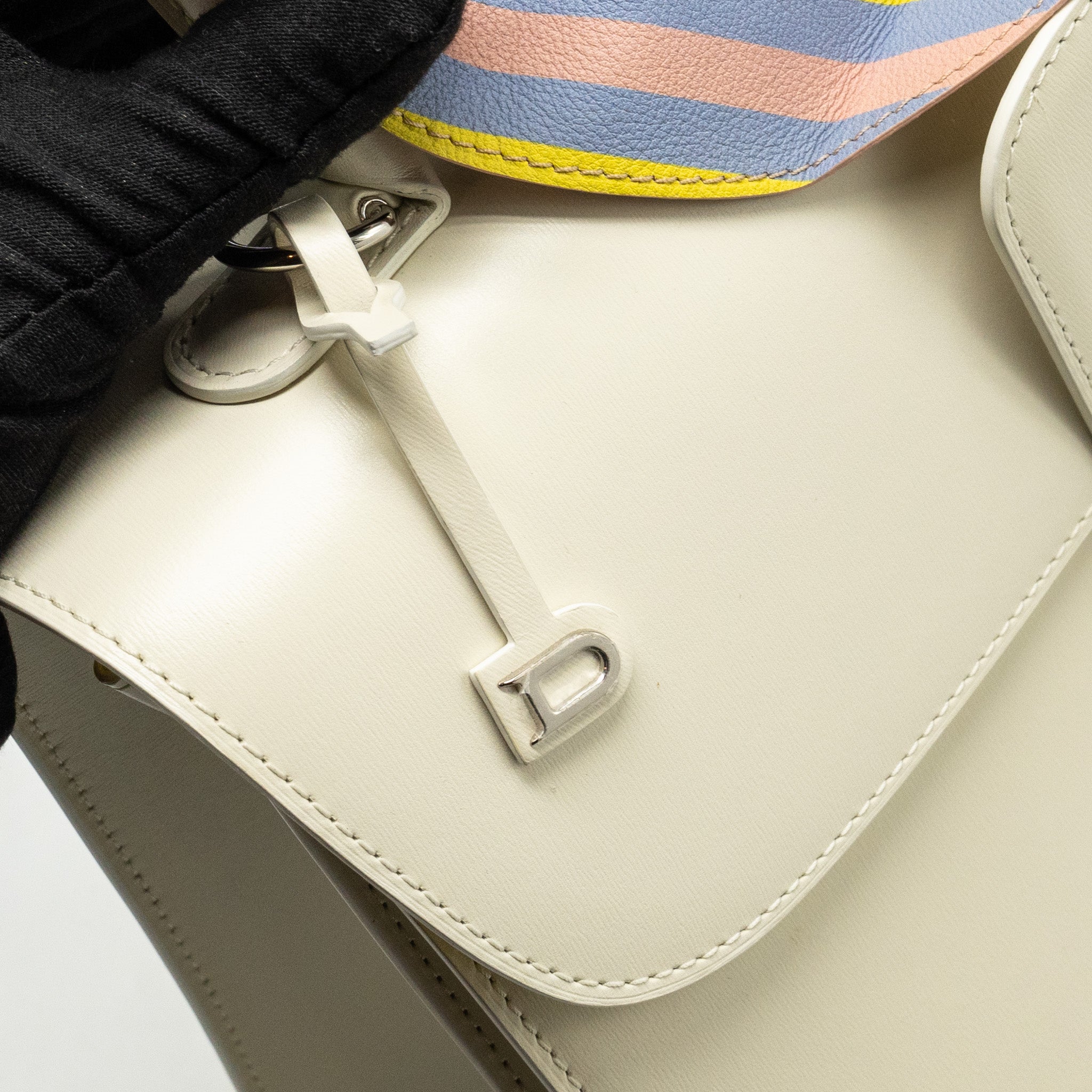 DELVAUX BRILLIANT MM MAGIC BOX CALFSKIN WHITE/MULTICOLOUR SHW