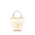 HERMES PICOTIN CARGO 18 SWIFT/TOILE CANVAS ECRU/NATA GHW